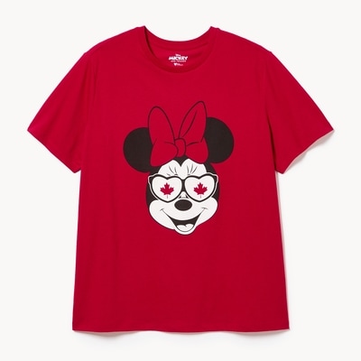 Women+ Disney Minnie Mouse Canada T-Shirt - Red