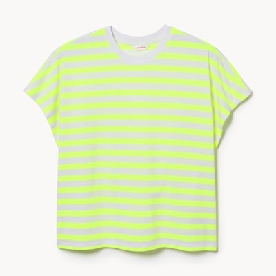 Women+ Striped Dolman T-Shirt - Neon Yellow