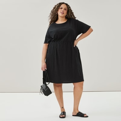 Robe avec cordon de serrage Femmes+ - Noir JF