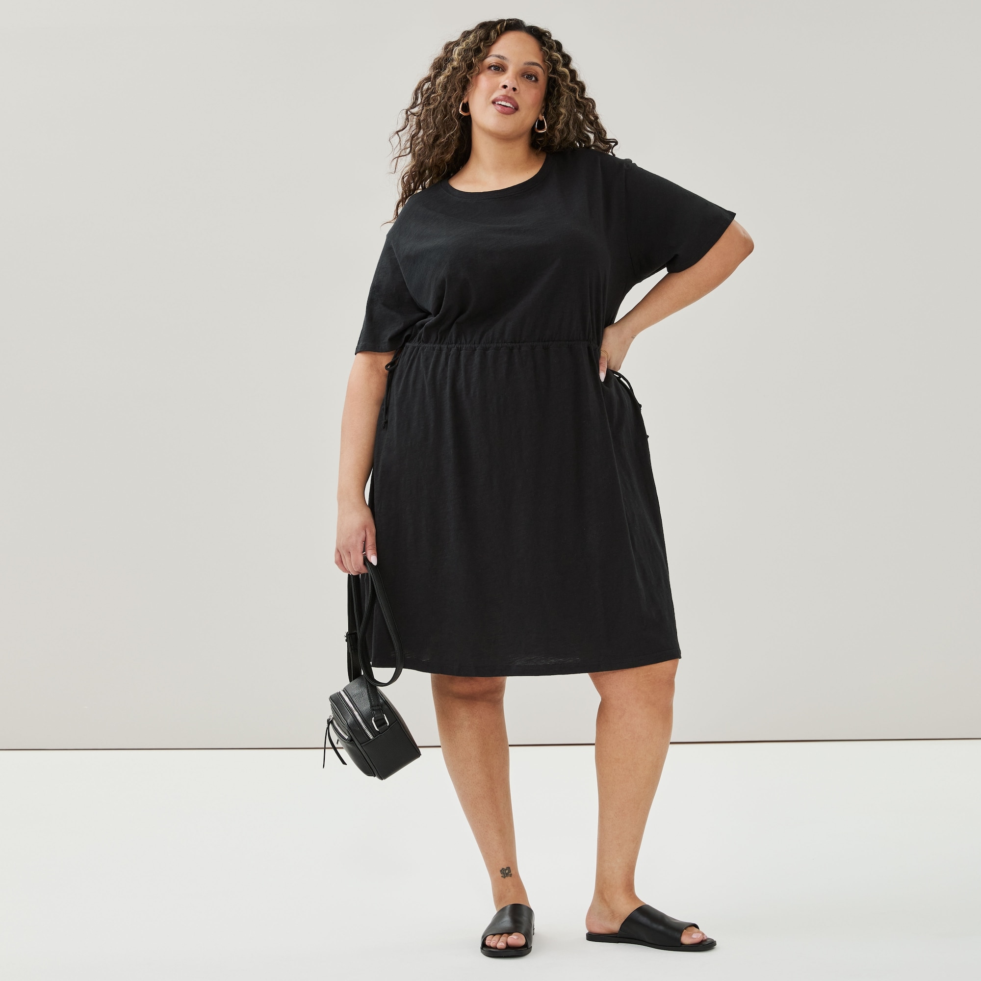 joe fresh ladies dresses Women+ Drawstring Dress Resort 22