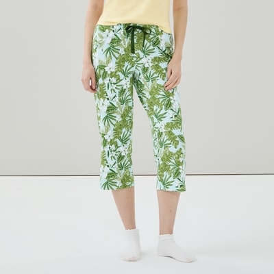Pantalon de nuit court imprimé - Vert