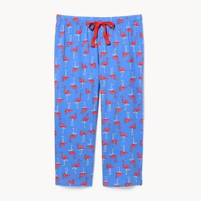 Pantalon de nuit court imprimé - Bleu