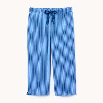 Pantalon de nuit court imprimé - Turquoise.