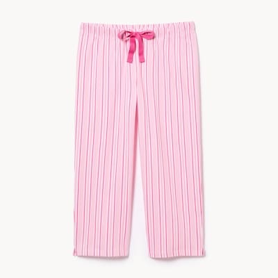 Printed Cropped Sleep Pant - Light Pink