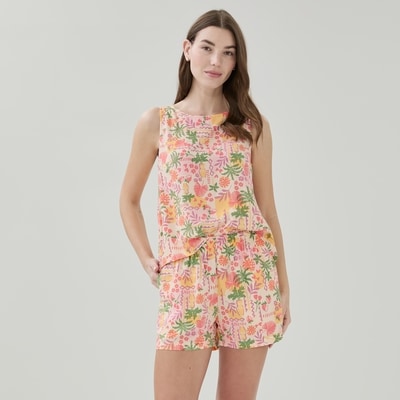Printed Sleep Short - Light Pink