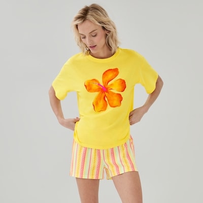 Graphic Sleep T-Shirt - Yellow