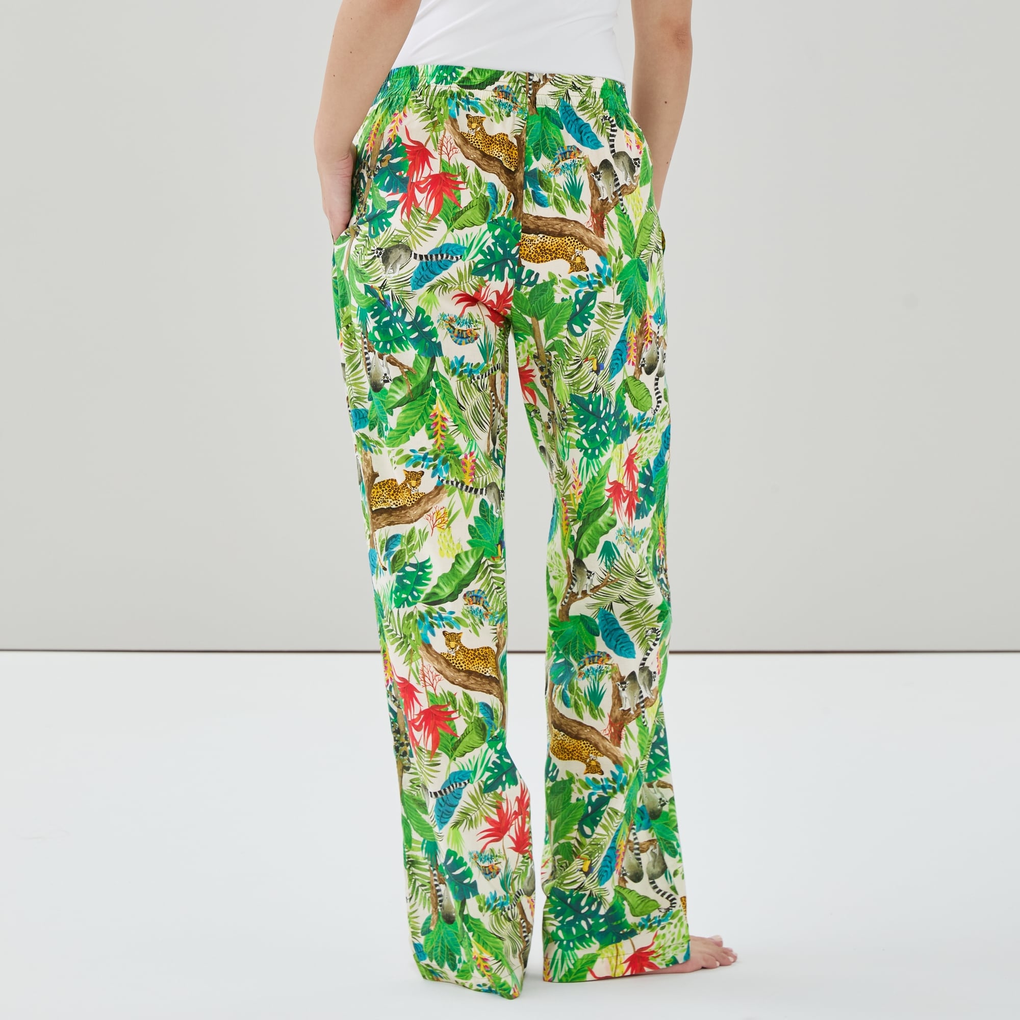 Pantalon de nuit imprimé en coton