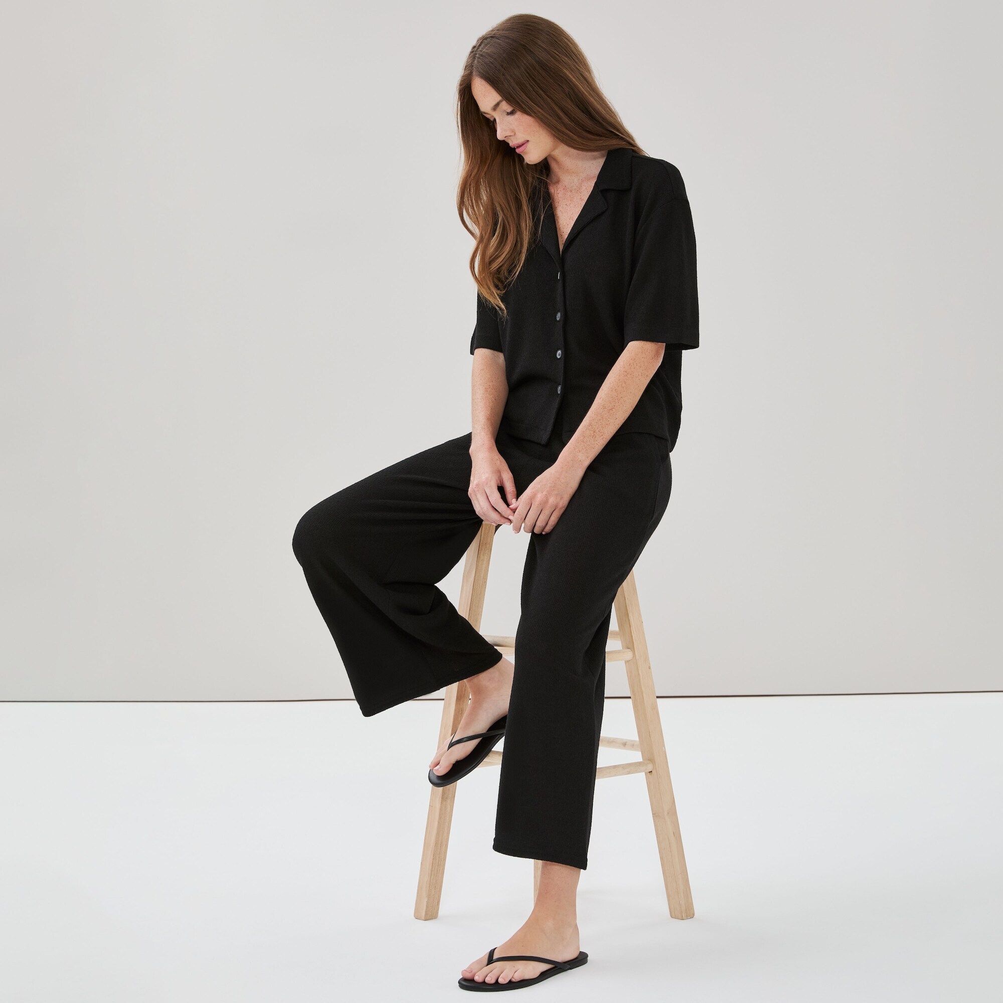 Chemise décontractée à col cubain