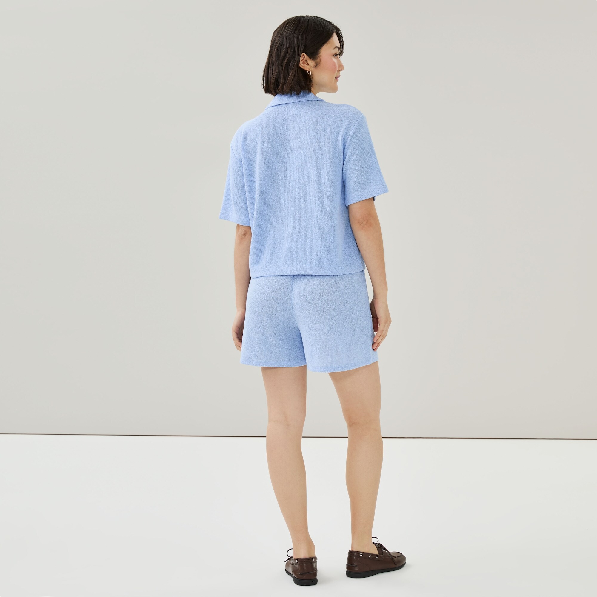 Chemise décontractée à col cubain