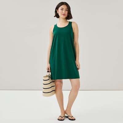Knit Tank Dress - Dark Green