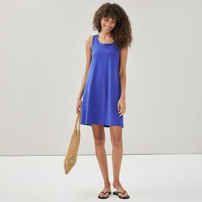 Knit Tank Dress - Blue
