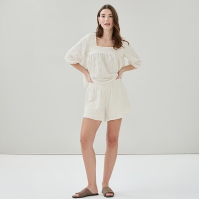 Crinkled Short - Cream
