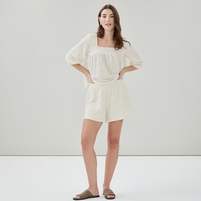 Short froissé - Crème