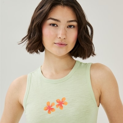 Graphic Sleep Tank - Pale Green