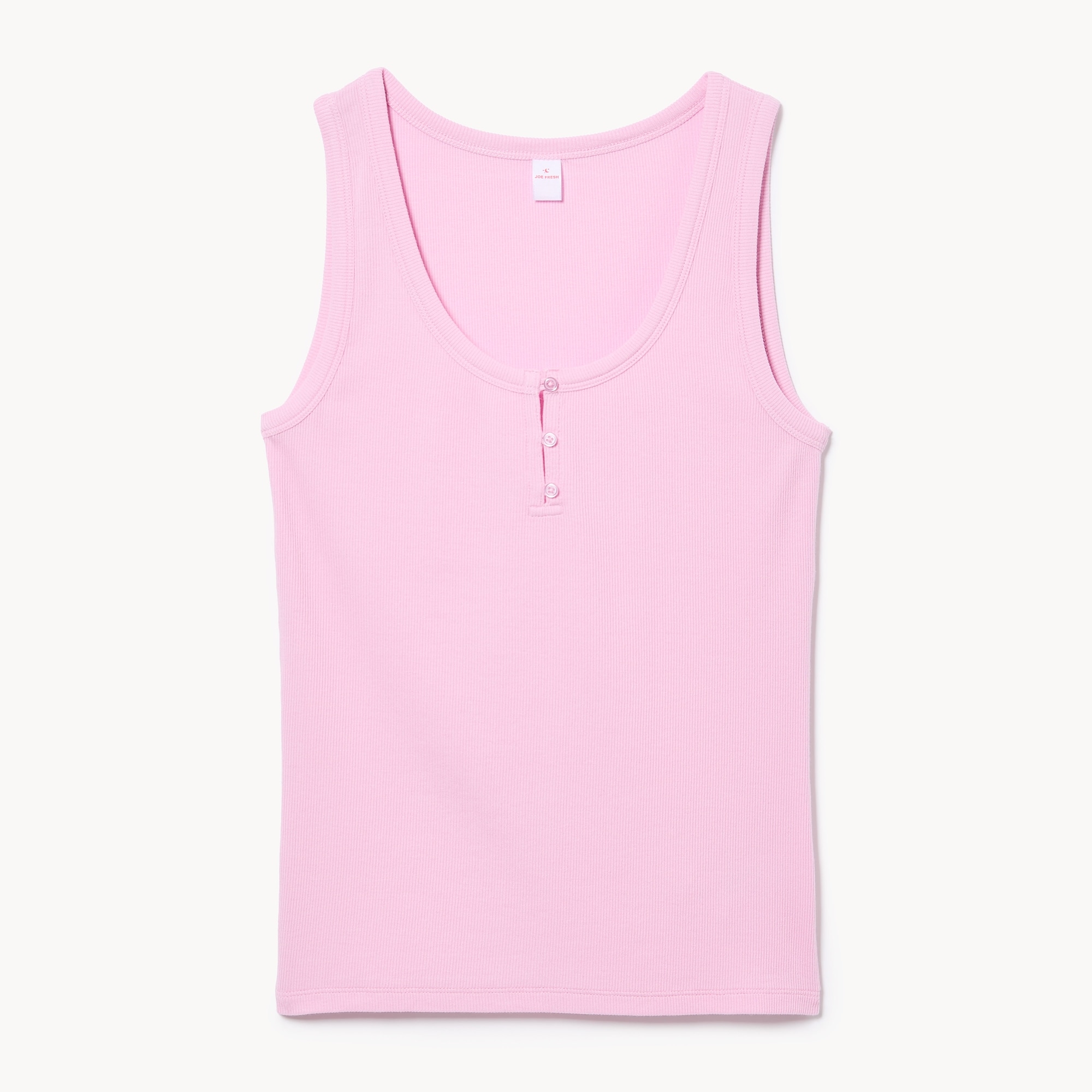 Women+ Modal Ribbed Henley Sleep Tank in Dusty Pink from Joe Fresh