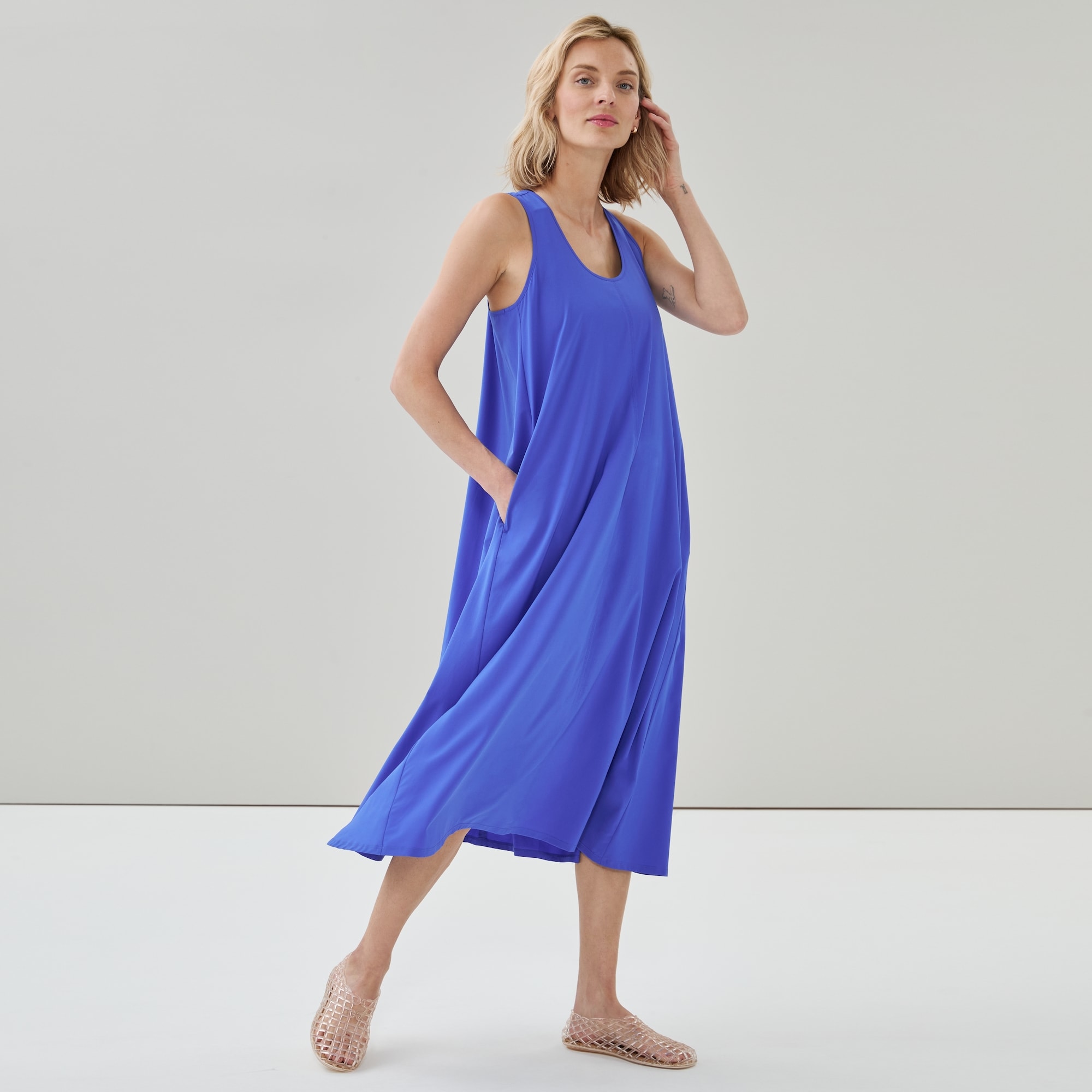 On-the-Go Maxi Dress in Bright Blue from Joe Fresh