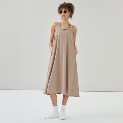 On-the-Go Maxi Dress - Light Brown