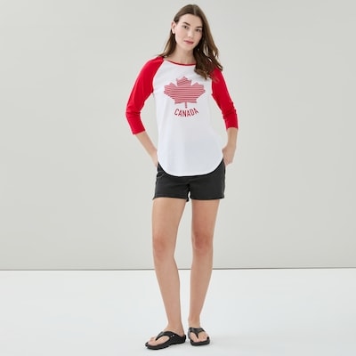 Active Canada Baseball Long Sleeve Top - White