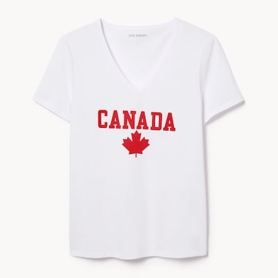 Active Canada V-Neck T-Shirt - White