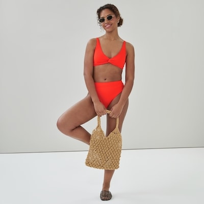 Twist Front Bikini Top - Bright Red