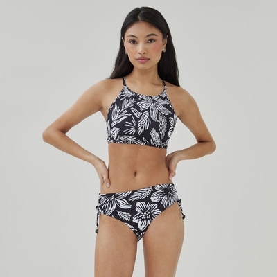 Side Ruched Bikini Bottom - Black
