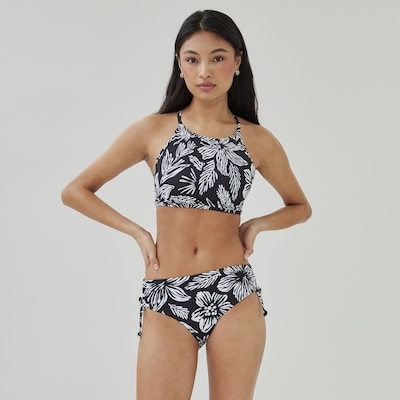 Side Ruched Bikini Bottom - Black