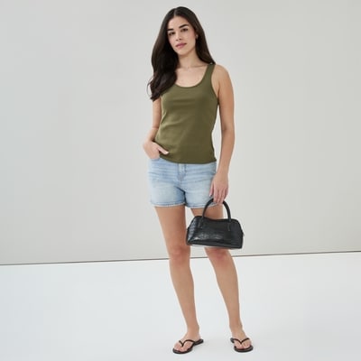 Organic Cotton Tank  - Olive