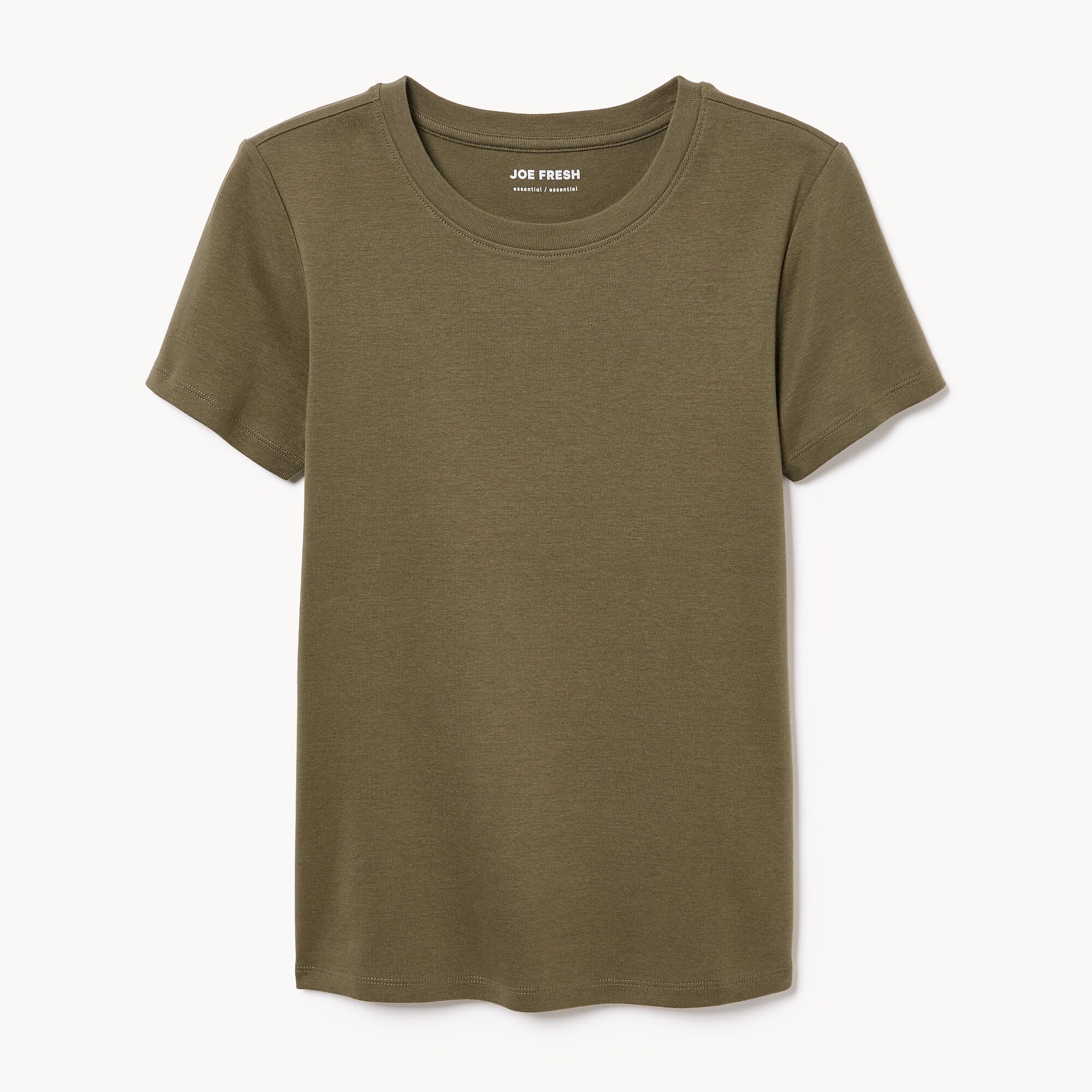 Organic Cotton Crewneck T-Shirt in Olive from Joe Fresh