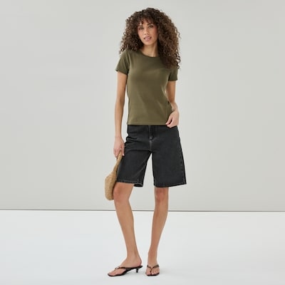 Organic Cotton Crewneck T-Shirt - Olive