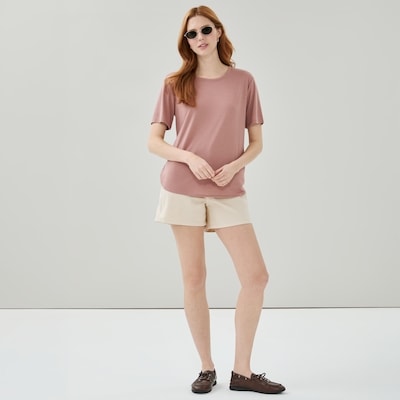 Relaxed Crewneck T-Shirt - Light Brown