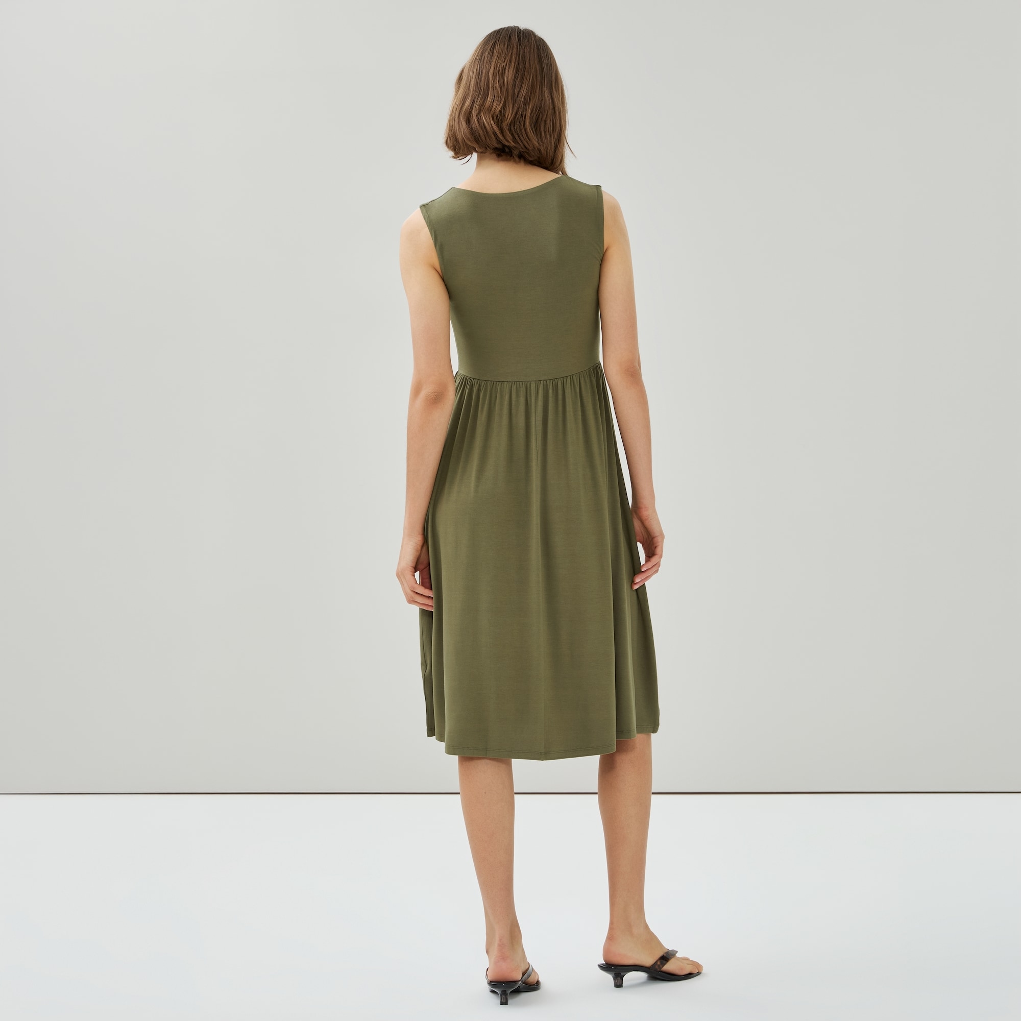 open lace back dress Rosetta Getty | Contrast Rib Tank Dress | Xs