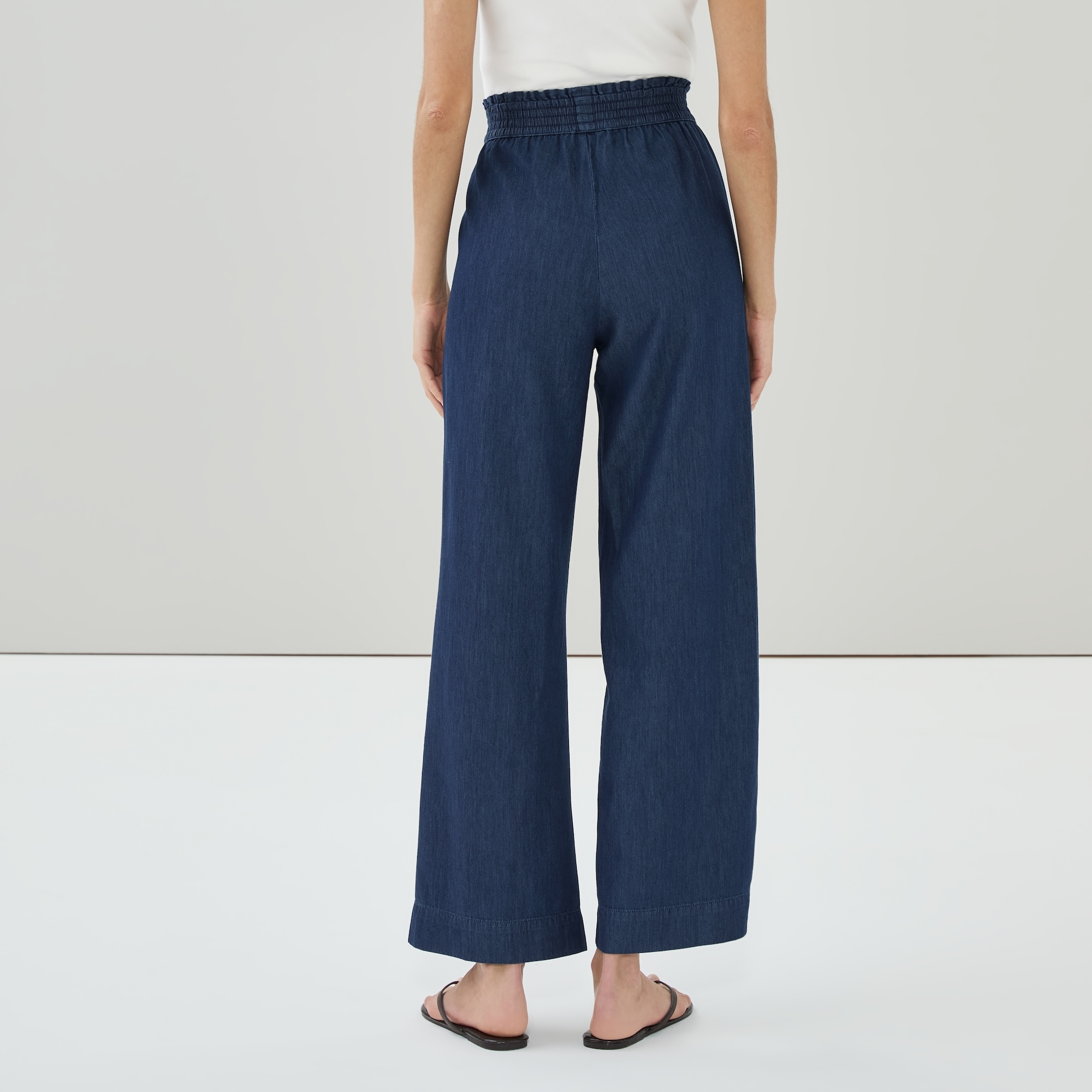 Chambray Dark Wash Pull-On Pant