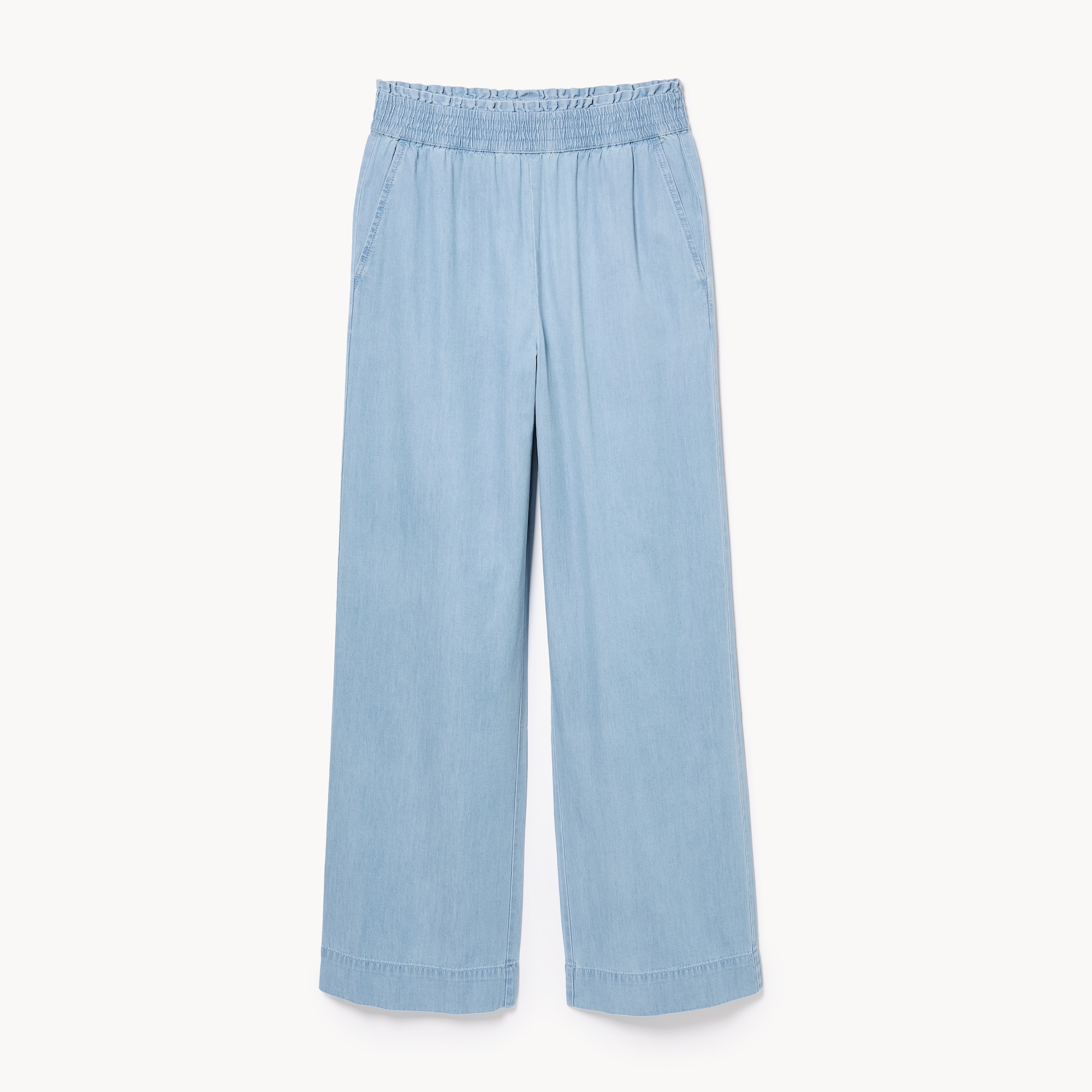 Women+ Chambray Light Wash Pull-On Pant in Light Wash from Joe Fresh