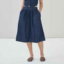 Joe Fresh Jupe midi en chambray délavé foncé 1 ea, 39,00 $/1ch