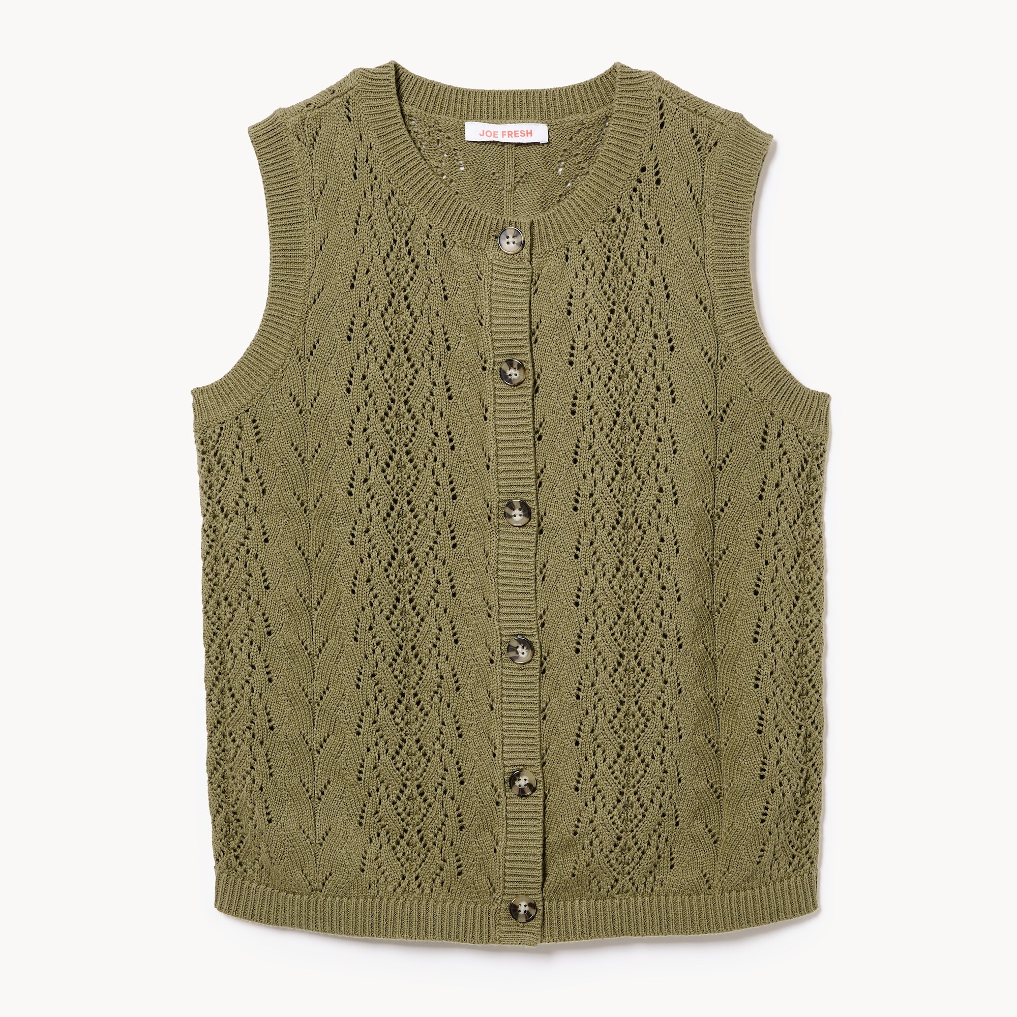Mie_yamDeuxieme dignity sleeveless Sleeveless Cardigan in Dusty Green from Joe Fresh