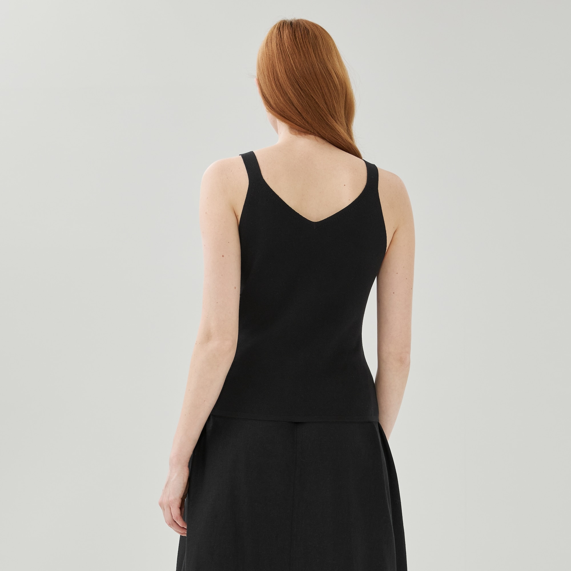 Knit V-Neck Tank in JF Black from Joe Fresh
