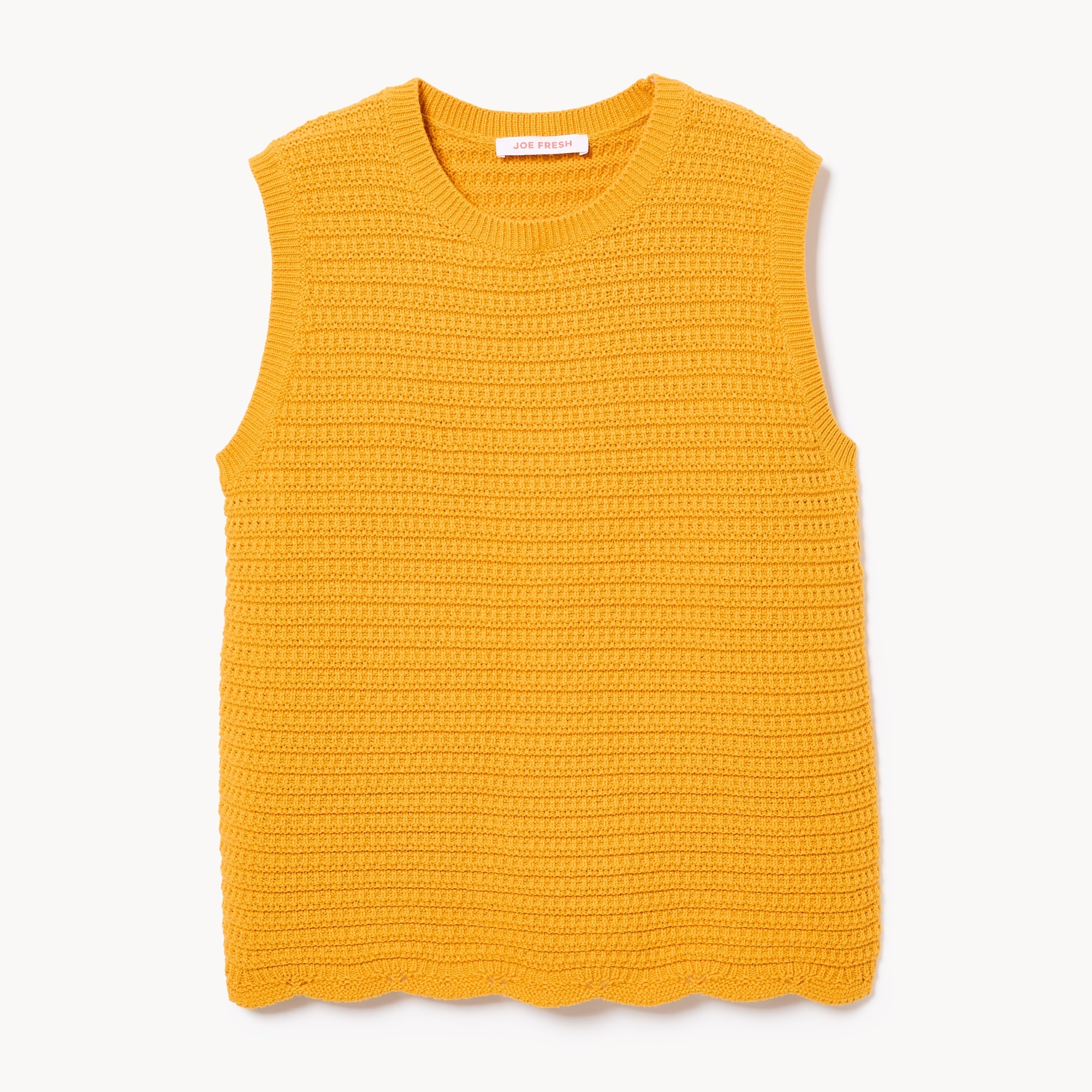 Novelty Crochet Tank in Yellow from Joe Fresh