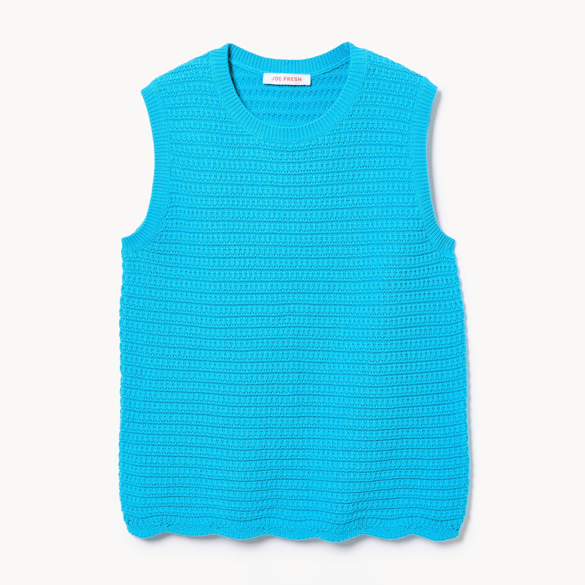 Women+ Novelty Crochet Tank in Bright Blue from Joe Fresh