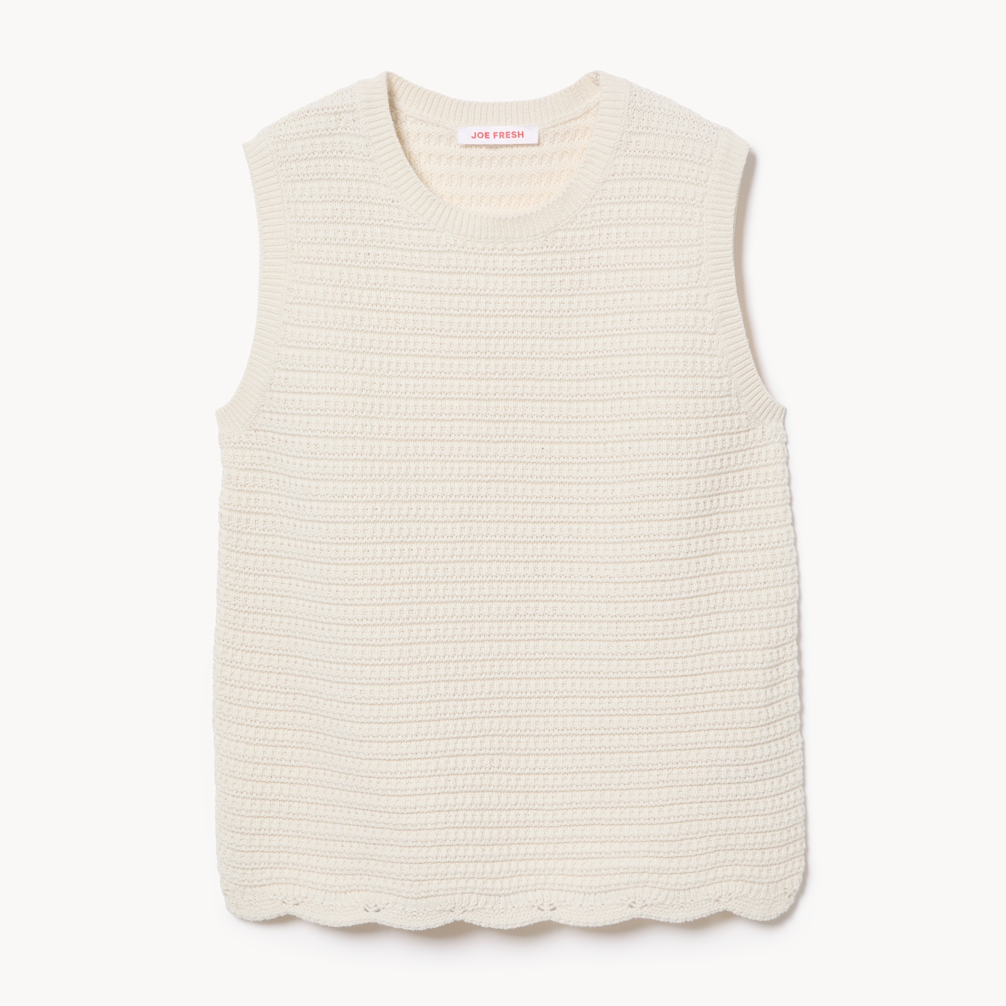 Novelty Crochet Tank in Cream from Joe Fresh