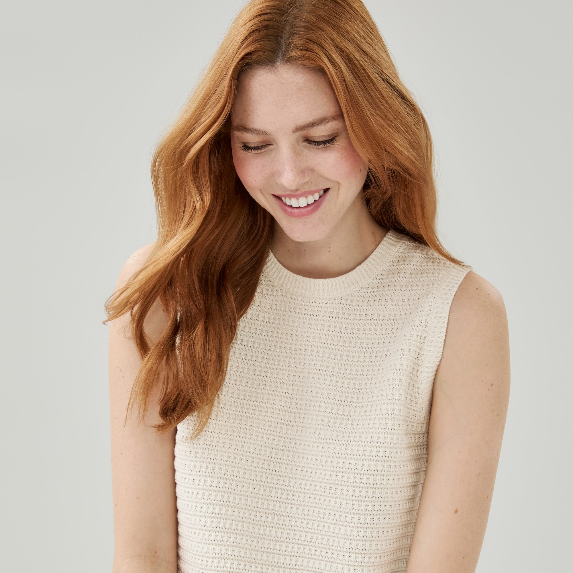 Novelty Crochet Tank in Cream from Joe Fresh Novelty Crochet Tank in Cream from Joe Fresh