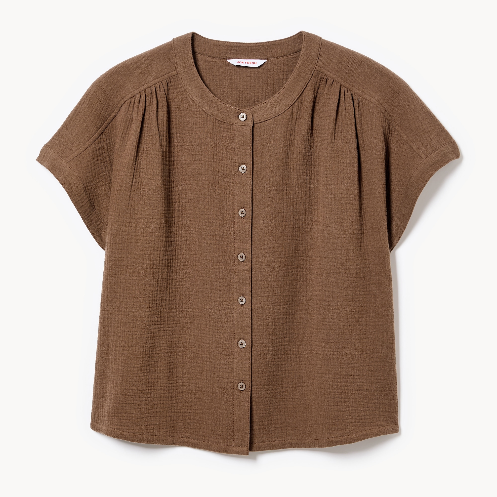 Women+ Gauze Dolman Top in Brown from Joe Fresh
