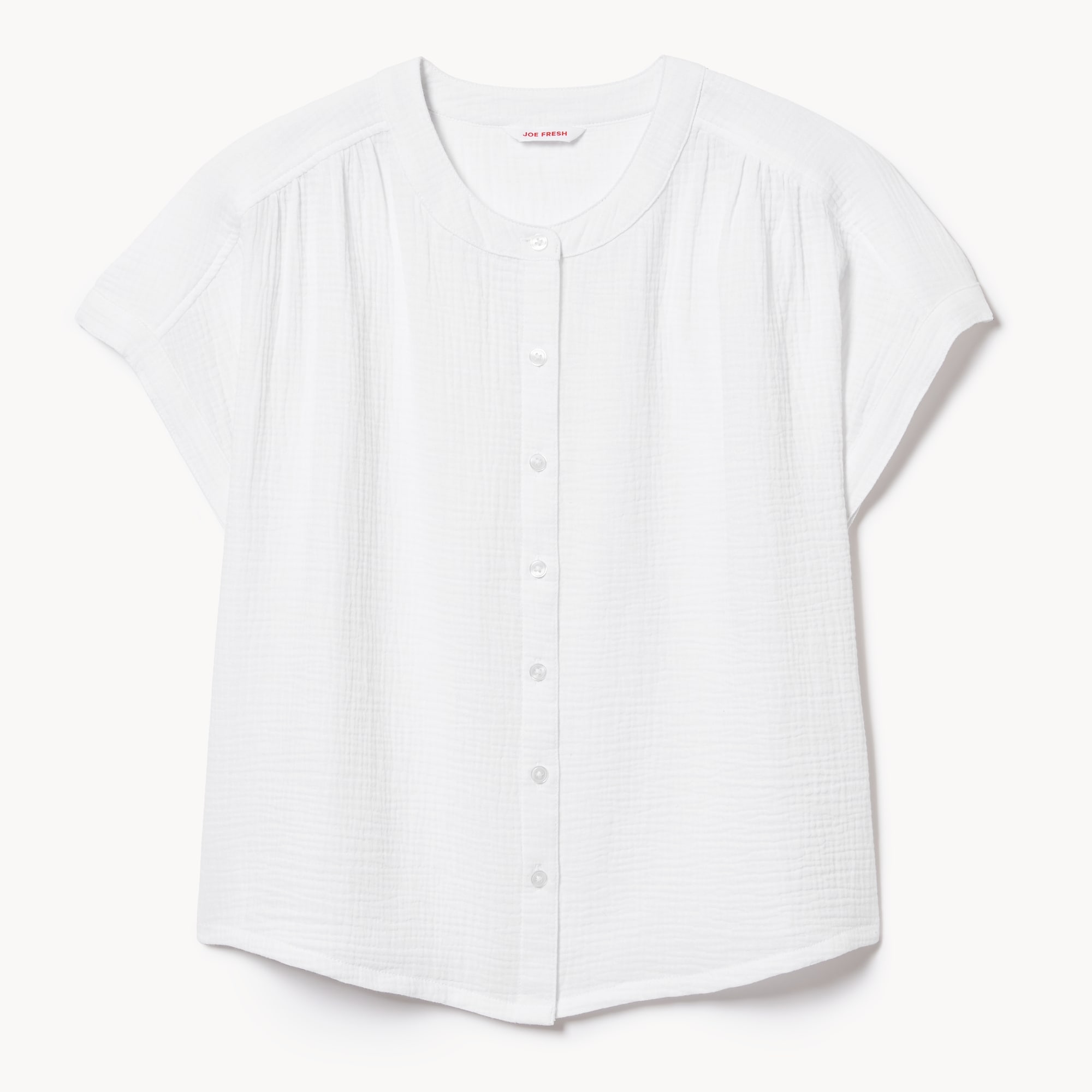 Gauze Dolman Top in Bright White from Joe Fresh