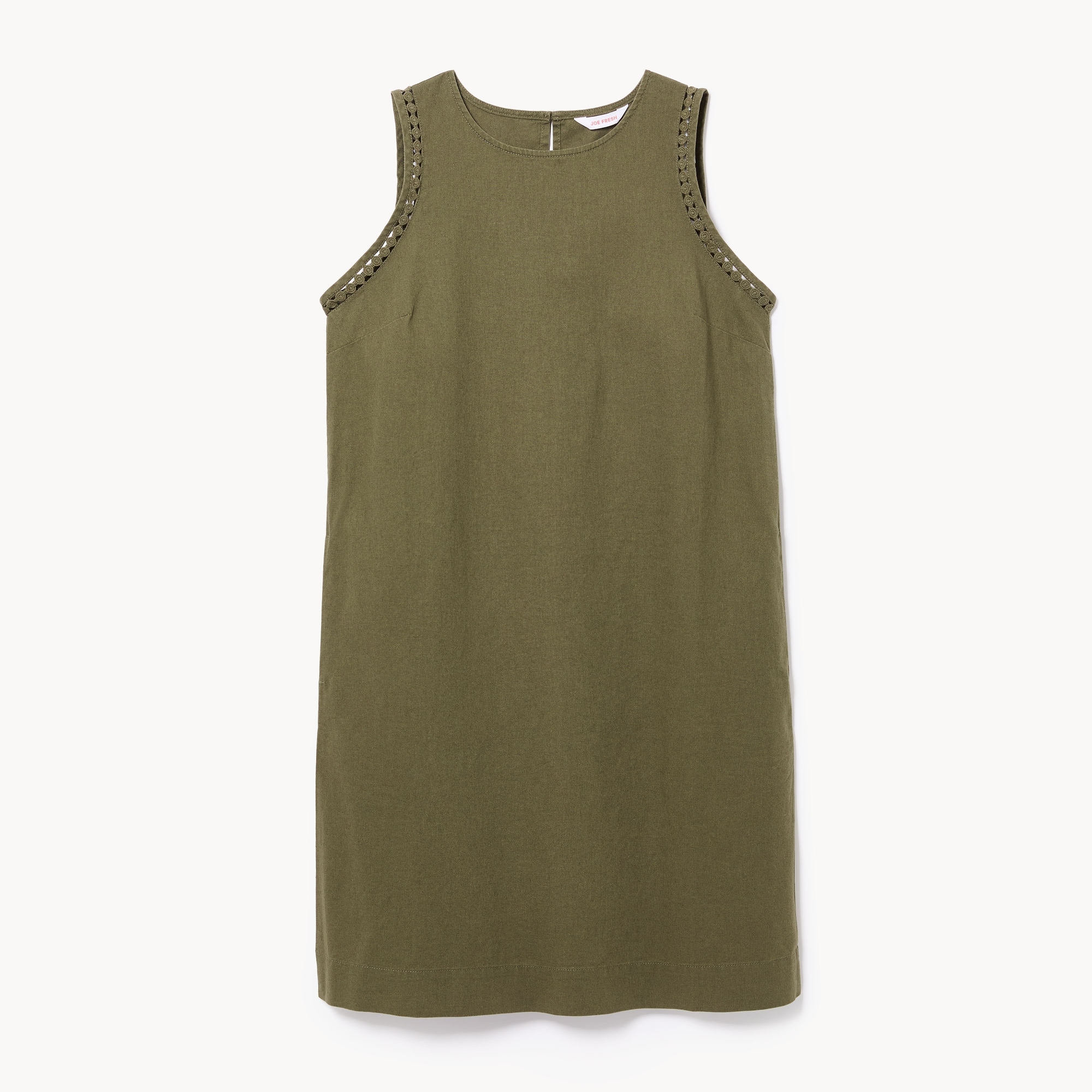joe fresh linen dress Linen Cotton Midi Shirt Dress in Light Brown from Joe Fresh