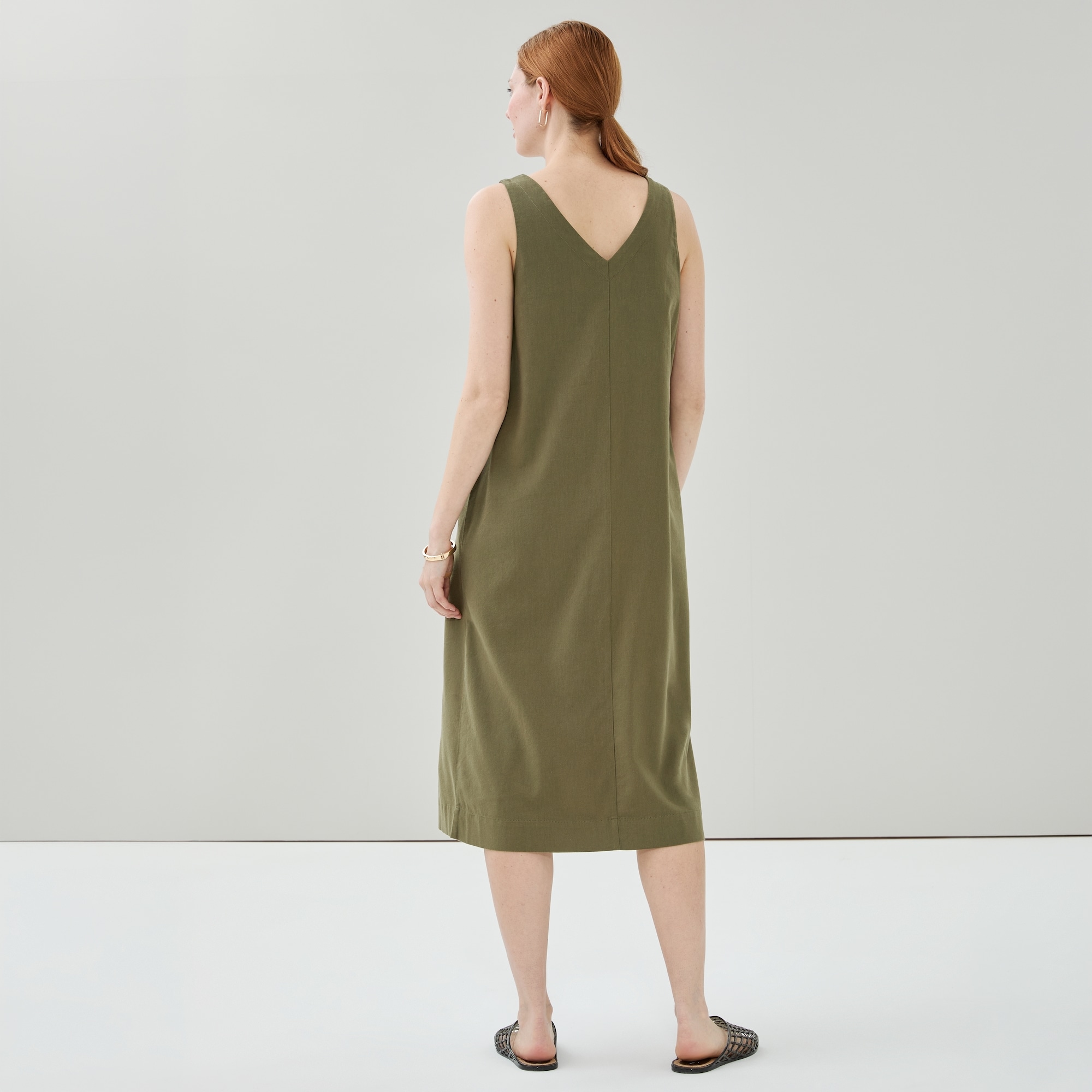 Robe midi boutonnée sur l’avant