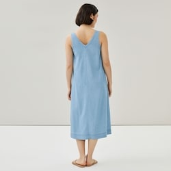 joe fresh denim dress NWT GIRLS JOE FRESH PEARL SNAP DOWN DENIM DRESS, LONG TO 3/4 SLEEVES Dark  Wash