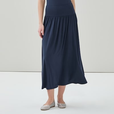 Drop Waist Maxi Skirt - Dark Navy