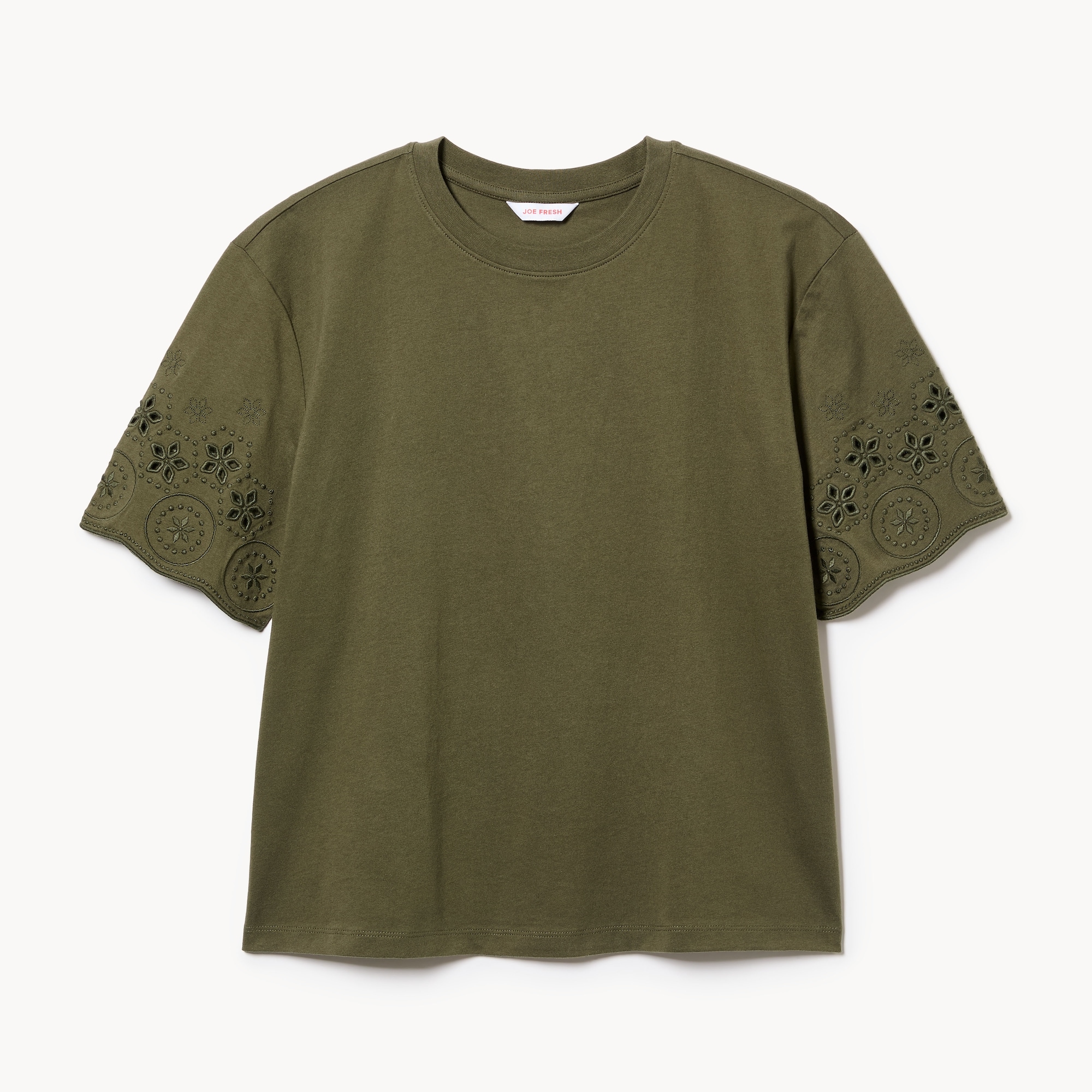 Cotton Oversized T-Shirt in Olive from Joe Fresh