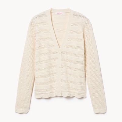 Cardigan en crochet - Crème