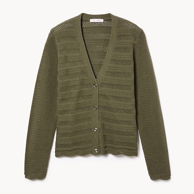 Crochet Cardigan - Olive