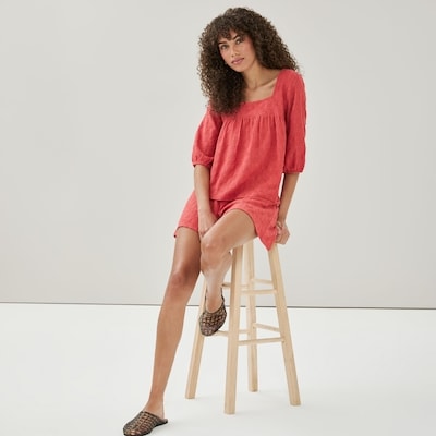 Crinkled Top - Dusty Red